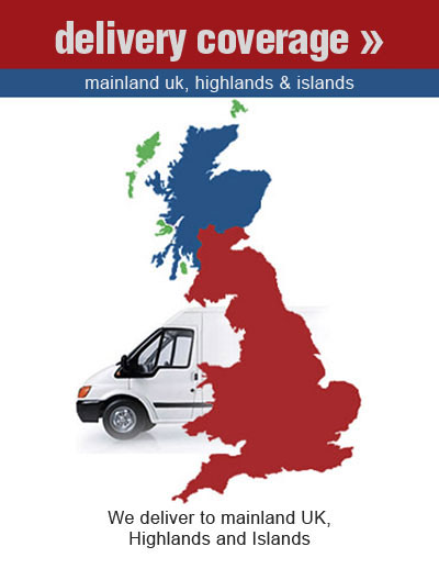 We deliver to mainland UK, Highlands and Islands.