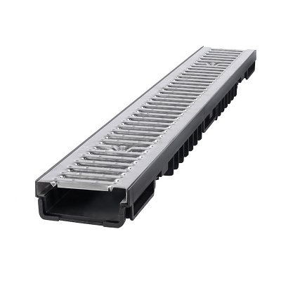 Bielbet Low Profile Drainage Channel x 1m A15 Stainless Steel Grate