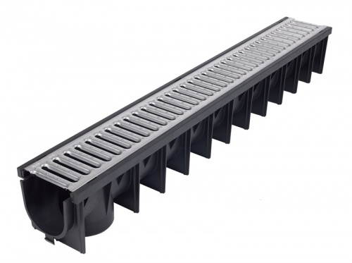 Channel Drain x 1m Galvanised Grid CD 425/96 - www.drainage-channel.co.uk