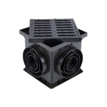 Bielbet Catch Basin/Yard Drain Unit B125 Cast Iron Grate