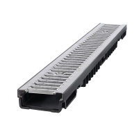 Bielbet Low Profile Drainage Channel x 1m A15 Galvanised Grate