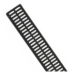 NDS Slotted Decorative Channel Grate Black  x 900mm